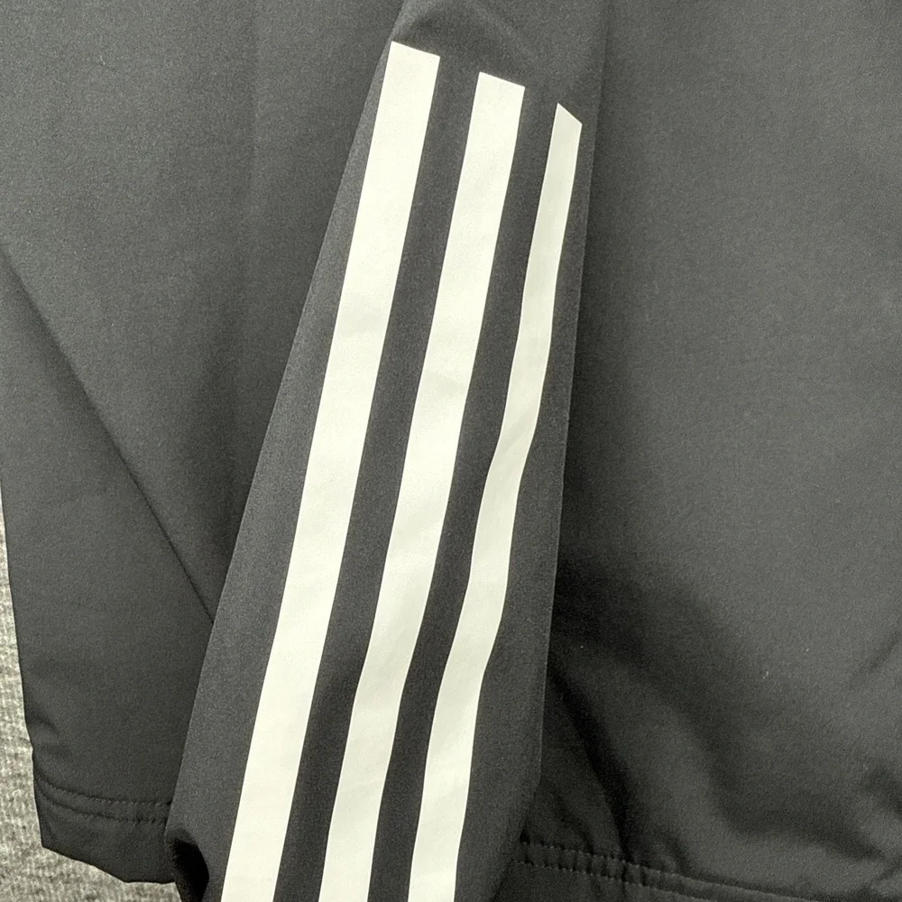 Adidas New York Red Bulls Rain Jacket Mens 3XL Black Full Zip Hooded MLS Soccer